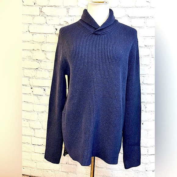 Banana Republic Sweaters - Banana Republic Deep Blue Cowl Neck Sweater